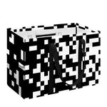 Black And White Pixel Pattern Print Utility Tote Bag