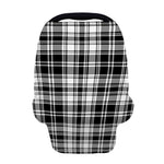 Black And White Plaid Pattern Print Baby Seat Cover