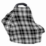 Black And White Plaid Pattern Print Baby Seat Cover