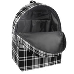 Black And White Plaid Pattern Print Backpack