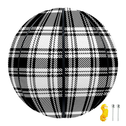 Black And White Plaid Pattern Print Basketball