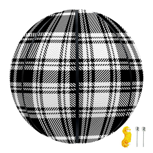 Black And White Plaid Pattern Print Basketball