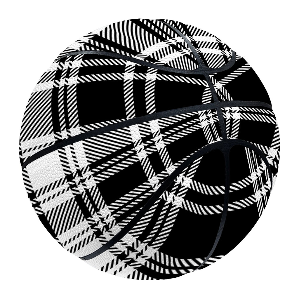 Black And White Plaid Pattern Print Basketball