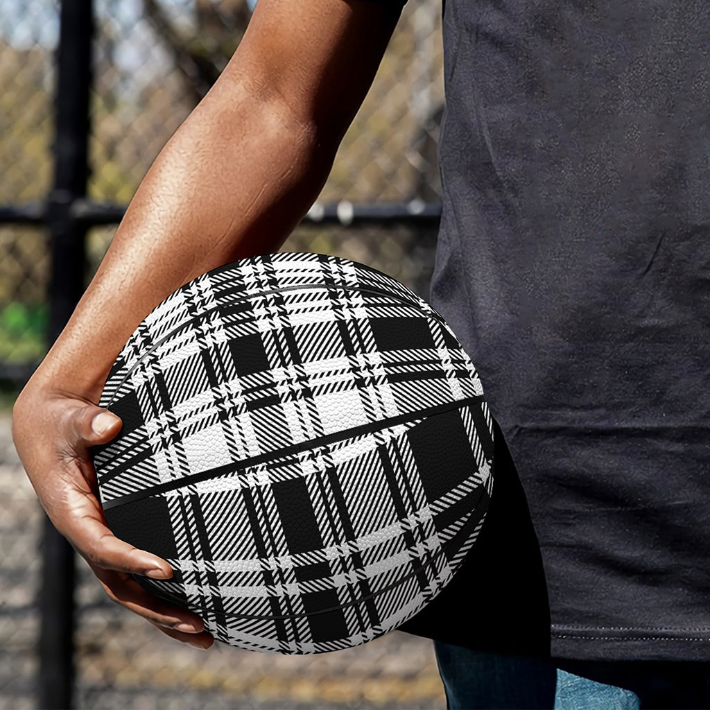 Black And White Plaid Pattern Print Basketball