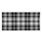 Black And White Plaid Pattern Print Beach Towel
