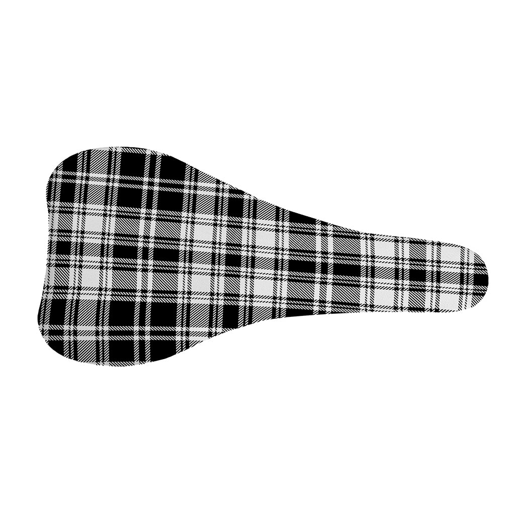 Black And White Plaid Pattern Print Bicycle Seat Cover