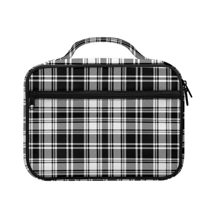 Black And White Plaid Pattern Print Briefcase Bible Bag