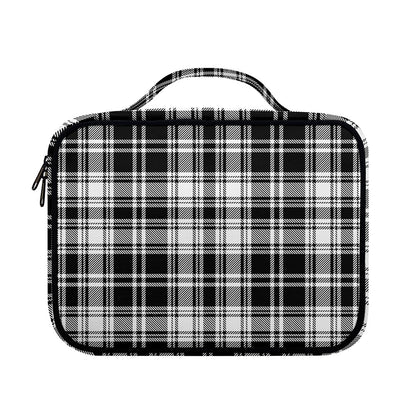 Black And White Plaid Pattern Print Briefcase Bible Bag