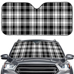 Black And White Plaid Pattern Print Car Windshield Sun Shade