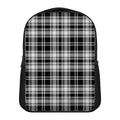 Black And White Plaid Pattern Print Casual Backpack