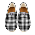 Black And White Plaid Pattern Print Casual Shoes