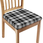 Black And White Plaid Pattern Print Chair Cushion Cover