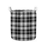 Black And White Plaid Pattern Print Collapsible Laundry Basket