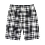 Black And White Plaid Pattern Print Cotton Shorts