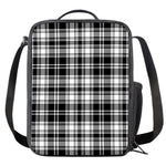 Black And White Plaid Pattern Print Crossbody Lunch Bag