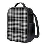 Black And White Plaid Pattern Print Crossbody Lunch Bag