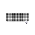 Black And White Plaid Pattern Print Extended Mouse Pad