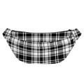 Black And White Plaid Pattern Print Fanny Pack
