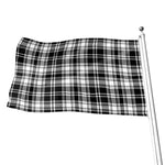 Black And White Plaid Pattern Print Flag