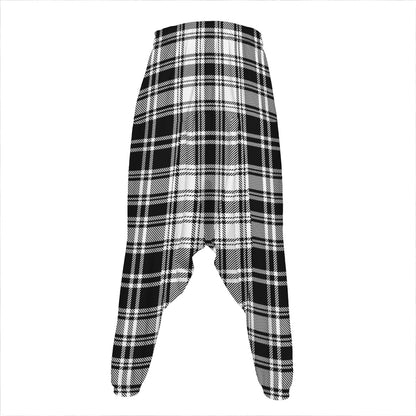 Black And White Plaid Pattern Print Hammer Pants