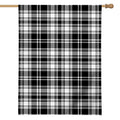 Black And White Plaid Pattern Print House Flag
