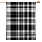 Black And White Plaid Pattern Print House Flag