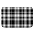 Black And White Plaid Pattern Print Indoor Door Mat