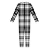 Black And White Plaid Pattern Print Jumpsuit