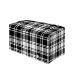 Black And White Plaid Pattern Print Leather Tissue Box Cover