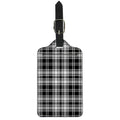 Black And White Plaid Pattern Print Luggage Tag