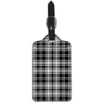 Black And White Plaid Pattern Print Luggage Tag