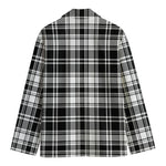 Black And White Plaid Pattern Print Men's Blazer