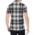 Black And White Plaid Pattern Print Men's Shirt