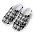 Black And White Plaid Pattern Print Mesh Casual Shoes