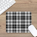 Black And White Plaid Pattern Print Mouse Pad