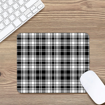 Black And White Plaid Pattern Print Mouse Pad