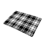 Black And White Plaid Pattern Print Pet Cooling Mat Cover