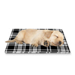 Black And White Plaid Pattern Print Pet Cooling Mat Cover