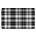 Black And White Plaid Pattern Print Polyester Doormat