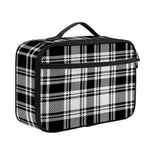 Black And White Plaid Pattern Print Portable Lunch Bag
