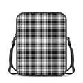Black And White Plaid Pattern Print Rectangular Crossbody Bag