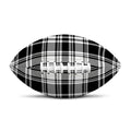 Black And White Plaid Pattern Print Rugby Ball
