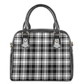 Black And White Plaid Pattern Print Shoulder Handbag