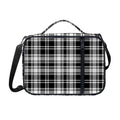 Black And White Plaid Pattern Print Shoulder Strap Bible Bag