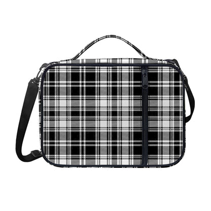 Black And White Plaid Pattern Print Shoulder Strap Bible Bag