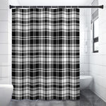 Black And White Plaid Pattern Print Shower Curtain