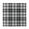 Black And White Plaid Pattern Print Silk Bandana