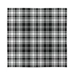Black And White Plaid Pattern Print Silk Bandana
