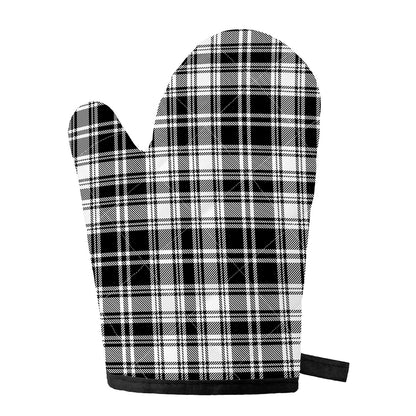 Black And White Plaid Pattern Print Single Oven Mitt
