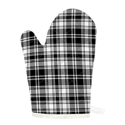 Black And White Plaid Pattern Print Single Oven Mitt